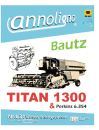 Bautz Mähdrescher Typ TITAN 1300 & Perkins Diesel Motor Typ 6.354 Bild Ersatzteilliste & Explosionszeichnungen - annoligno 631